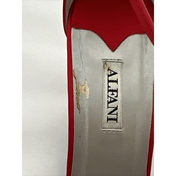 Alfani Shoes Ashton Red Sparkle Heels Size 10M 3 1/2” Heel Straps - Picture 4 of 16